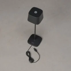 Konstsmide 7814-750 USB Tischleuchte Capri schwarz IP54 dimmbar