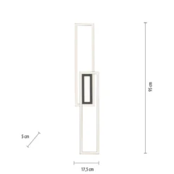 Leuchten Direkt 14696-18 ASMIN LED Deckenleuchte flach schwarz 95x18cm