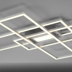 Leuchten Direkt 14693-55 ASMIN LED Deckenleuchte rechteckig silberfarben