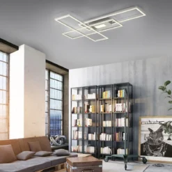 Leuchten Direkt 14693-55 ASMIN LED Deckenleuchte rechteckig silberfarben