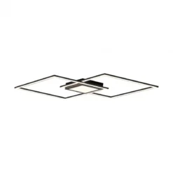 Leuchten Direkt 14695-18 ASMIN LED Deckenleuchte flach schwarz 106x37cm