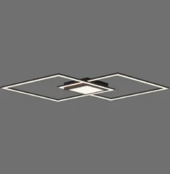 Leuchten Direkt 14695-18 ASMIN LED Deckenleuchte flach schwarz 106x37cm