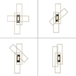 Leuchten Direkt 14693-18 ASMIN LED Deckenleuchte rechteckig schwarz