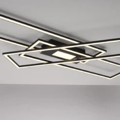 Leuchten Direkt 14693-18 ASMIN LED Deckenleuchte rechteckig schwarz