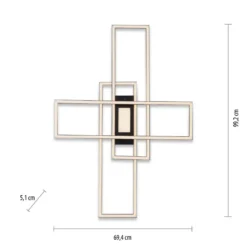 Leuchten Direkt 14693-18 ASMIN LED Deckenleuchte rechteckig schwarz