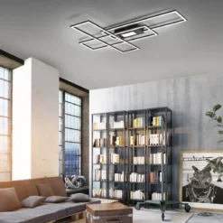 Leuchten Direkt 14693-18 ASMIN LED Deckenleuchte rechteckig schwarz