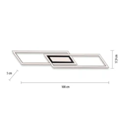 Leuchten Direkt 14694-18 ASMIN LED Deckenleuchte flach schwarz 100x18cm