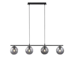Leuchten Direkt 14604-18 BIG WIDOW Pendelleuchte 4-flammig Schwarz