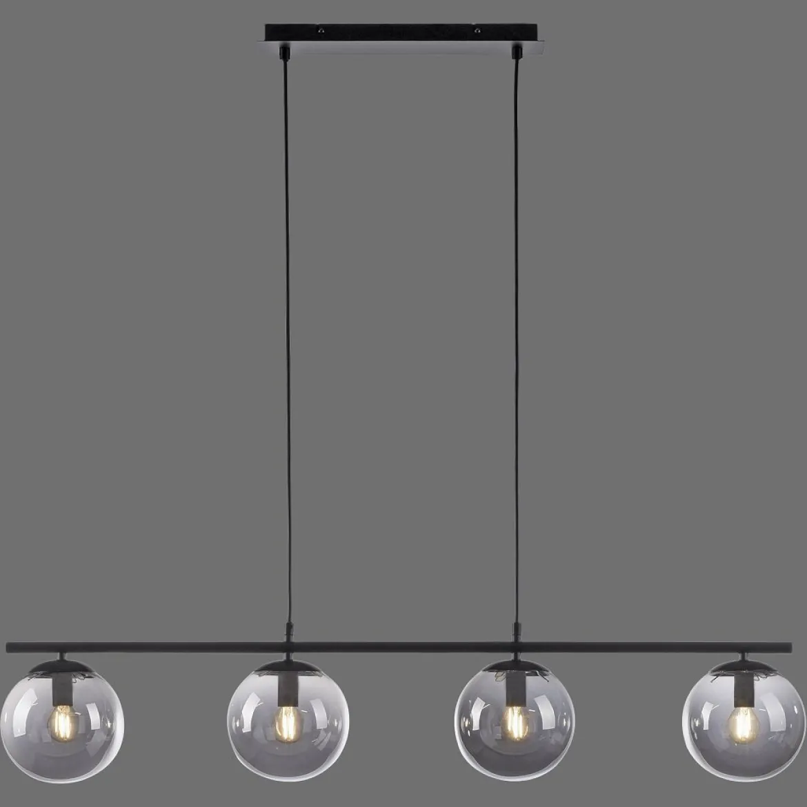 Leuchten Direkt 14604-18 BIG WIDOW Pendelleuchte 4-flammig Schwarz