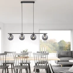Leuchten Direkt 14604-18 BIG WIDOW Pendelleuchte 4-flammig Schwarz