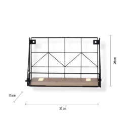 Leuchten Direkt 15276-18 BOARD Wandleuchte Schwarz Boden aus Holz 30cm