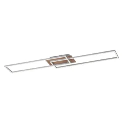 Leuchten Direkt 14019-78 Deckenleuchte Iven 110c 25cm stahl Holzdekor CCT