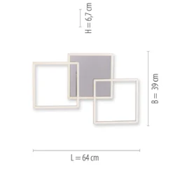 Leuchten Direkt 14003-55 Deckenleuchte Iven 3-flammig stahl