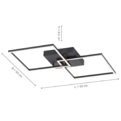Leuchten Direkt 14141-18 Deckenleuchte Iven schwarz CCT