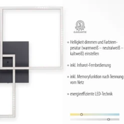 Leuchten Direkt 14141-18 Deckenleuchte Iven schwarz CCT