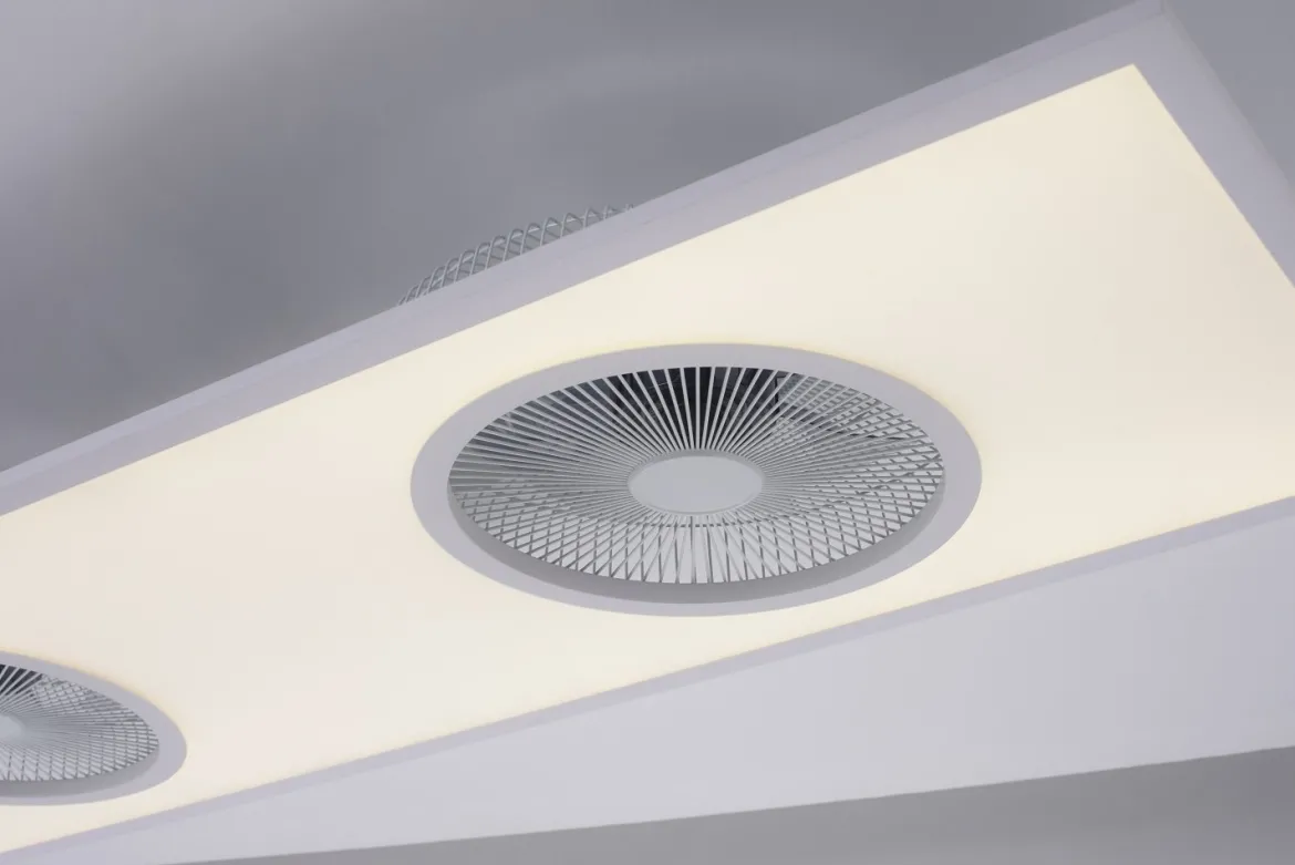 Leuchten Direkt 14643-16 Deckenventilator Flat-Air eckig weiß