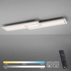 Leuchten Direkt 14875-16 EDGING LED Deckenleuchte Weiss 110x28cm CCT