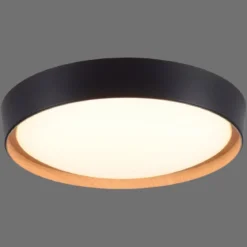 Leuchten Direkt 14347-18 EMILIA LED Deckenleuchte schwarz Holzoptik 40cm