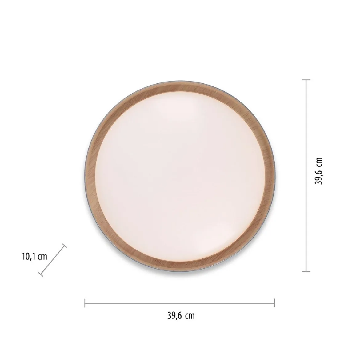 Leuchten Direkt 14347-15 EMILIA LED Deckenleuchte rund grau Holzoptik 40cm