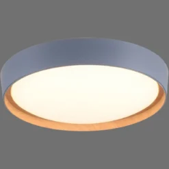 Leuchten Direkt 14347-15 EMILIA LED Deckenleuchte rund grau Holzoptik 40cm