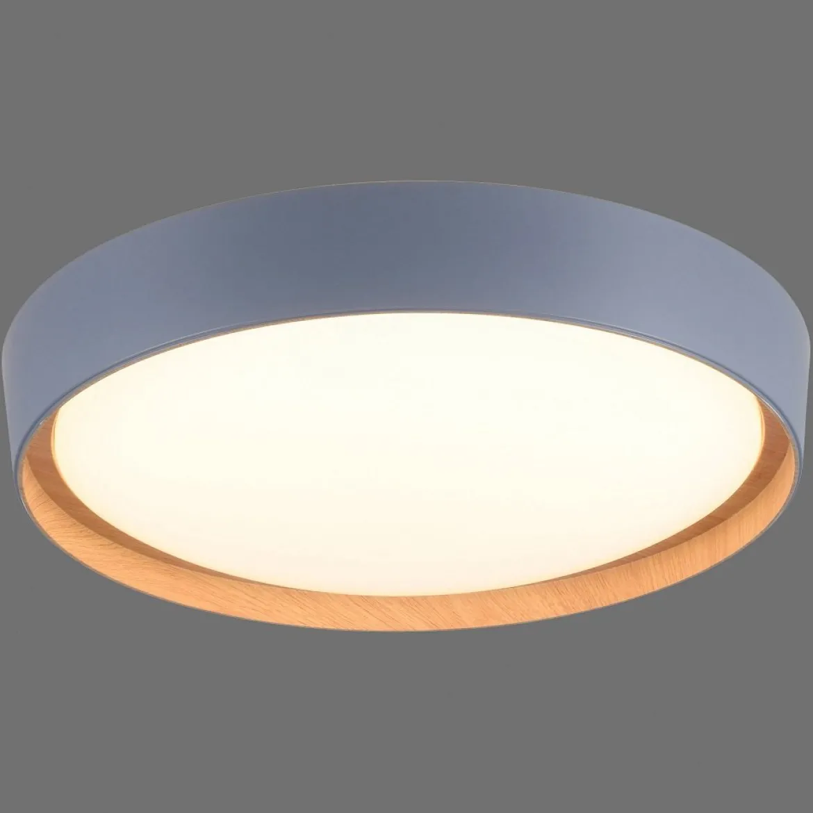 Leuchten Direkt 14347-15 EMILIA LED Deckenleuchte rund grau Holzoptik 40cm