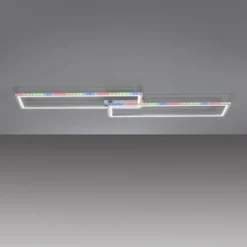 Leuchten Direkt 14635-55 FELIX60 LED Deckenleuchte 72x120cm RGBW silber