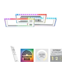 Leuchten Direkt 14636-55 FELIX60 LED Deckenleuchte drehbare Rahmen RGBW silber
