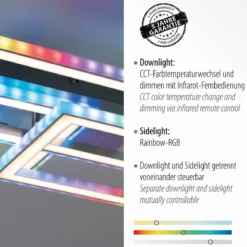 Leuchten Direkt 14636-55 FELIX60 LED Deckenleuchte drehbare Rahmen RGBW silber