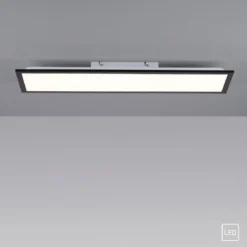 Leuchten Direkt 14741-18 FLAT LED Deckenleuchte schwarz 80x25cm 3000K