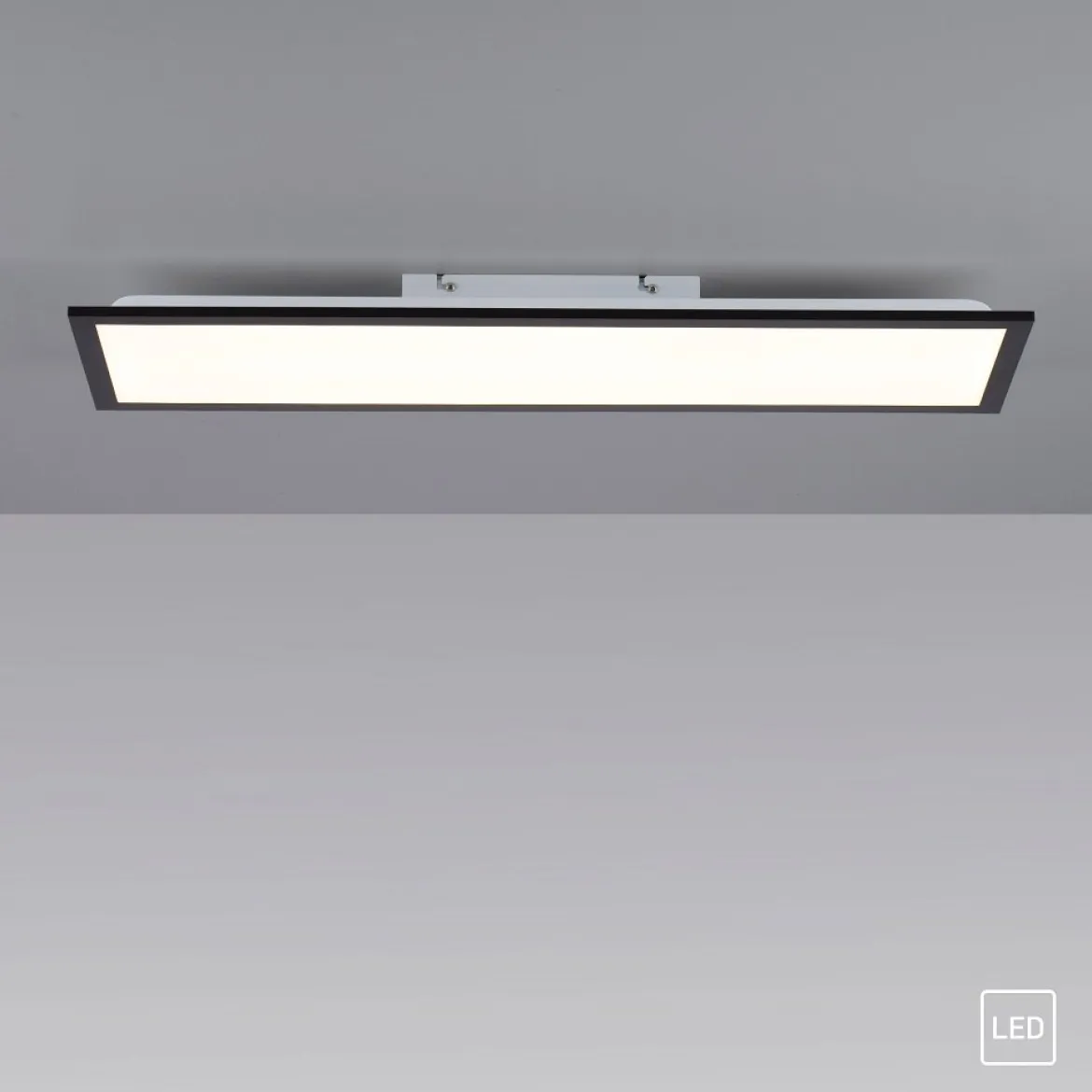Leuchten Direkt 14741-18 FLAT LED Deckenleuchte schwarz 80x25cm 3000K