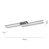 Leuchten Direkt 14691-18 IVEN LED Deckenleuchte schwarz 3 Step Dim 102x20cm