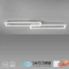 Leuchten Direkt 14691-55 IVEN LED Deckenleuchte silberfarben 3 Step Dim 102x20cm
