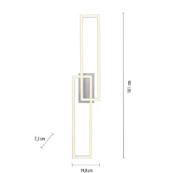 Leuchten Direkt 14691-55 IVEN LED Deckenleuchte silberfarben 3 Step Dim 102x20cm