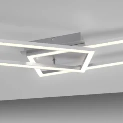 Leuchten Direkt 14691-55 IVEN LED Deckenleuchte silberfarben 3 Step Dim 102x20cm