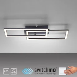 Leuchten Direkt 14692-18 IVEN LED Deckenleuchte schwarz 3 Step Dim 54x31cm