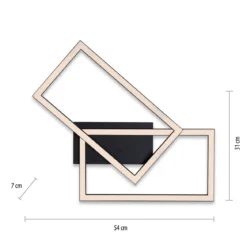 Leuchten Direkt 14692-18 IVEN LED Deckenleuchte schwarz 3 Step Dim 54x31cm