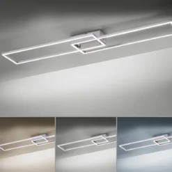 Leuchten Direkt 14019-55 LED Deckenleuchte Iven 110x25cm stahl CCT
