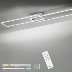 Leuchten Direkt 14019-55 LED Deckenleuchte Iven 110x25cm stahl CCT