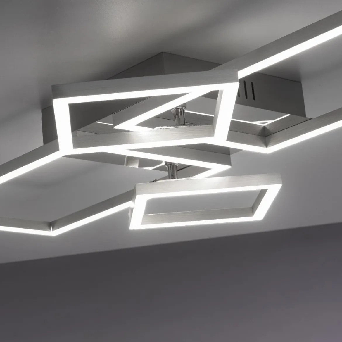 Leuchten Direkt 14030-55 LED Deckenleuchte Iven stahl verstellbar 3000K