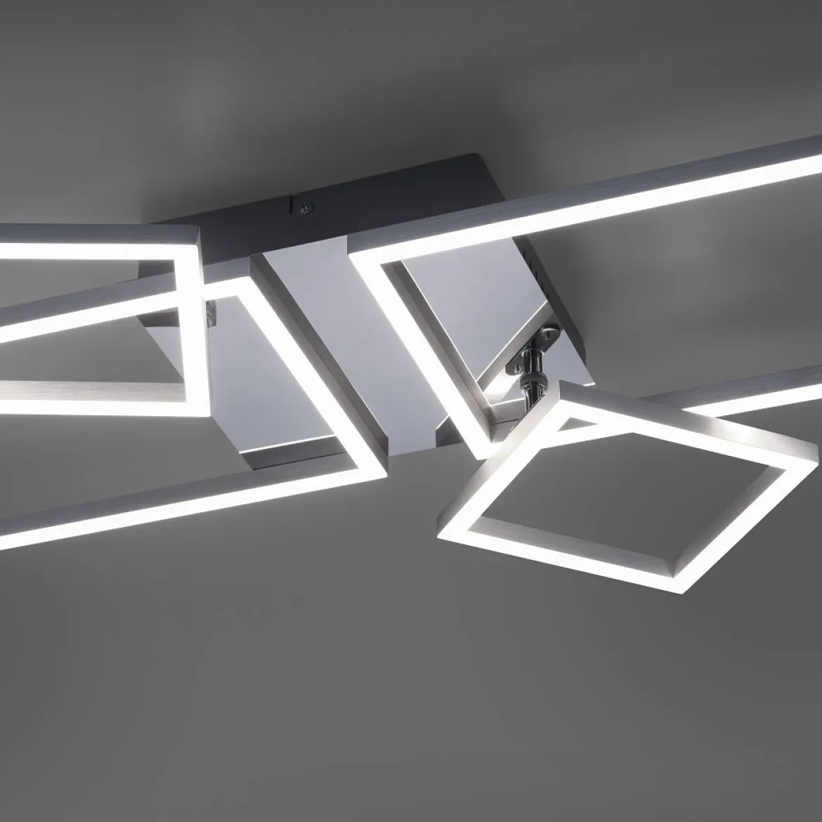 Leuchten Direkt 14030-55 LED Deckenleuchte Iven stahl verstellbar 3000K