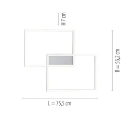 Leuchten Direkt 14017-55 LED Deckenleuchte IVEN stahl CCT steuerbar