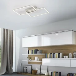 Leuchten Direkt 14018-55 LED Deckenleuchte Iven stahl CCT Steuerung