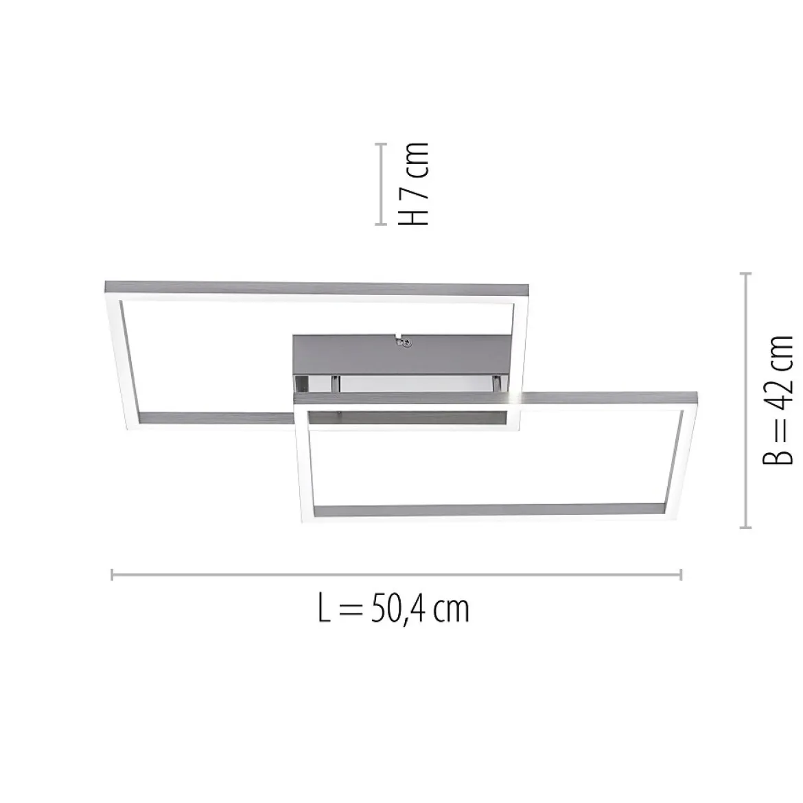 Leuchten Direkt 14018-55 LED Deckenleuchte Iven stahl CCT Steuerung