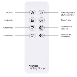 Leuchten Direkt 14018-55 LED Deckenleuchte Iven stahl CCT Steuerung