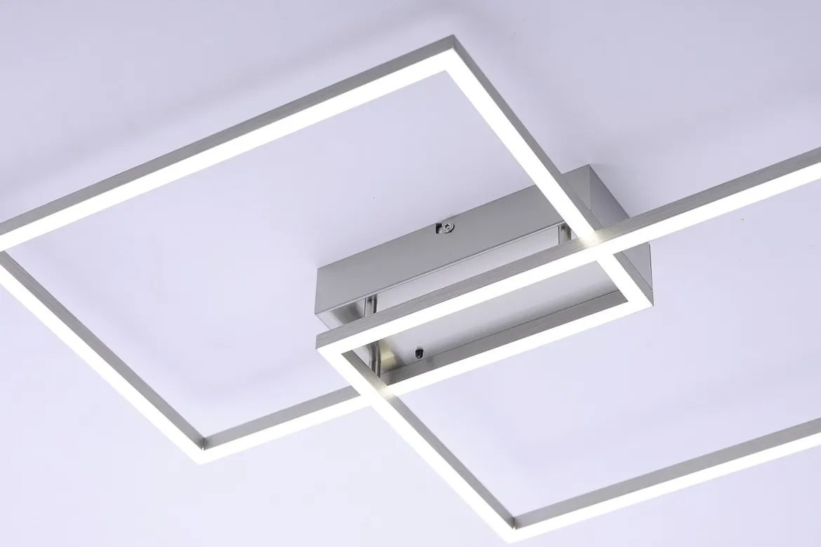Leuchten Direkt 14018-55 LED Deckenleuchte Iven stahl CCT Steuerung