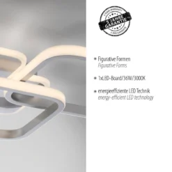Leuchten Direkt 14117-55 LED Deckenleuchte SEVENT