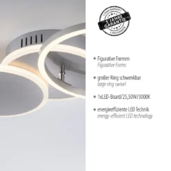 Leuchten Direkt 14116-55 LED Deckenleuchte SEVENT rund schwenkbar 3000K