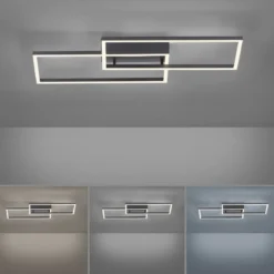 Leuchten Direkt 14140-18 LED Deckenleuchte Iven eckig schwarz CCT