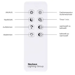Leuchten Direkt 14140-18 LED Deckenleuchte Iven eckig schwarz CCT
