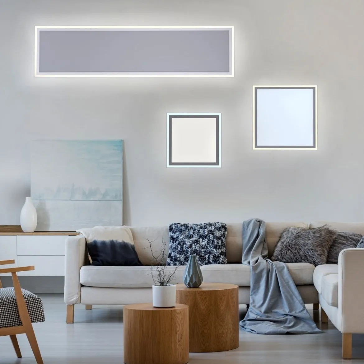 Leuchten Direkt 14852-16 LED Panel Edging 121x31cm weiß eckig